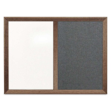 United Visual Products Enclosed Corkboard, 1 Door, 60"x36", 4" Fra UV3417-WHITE-DBURGU